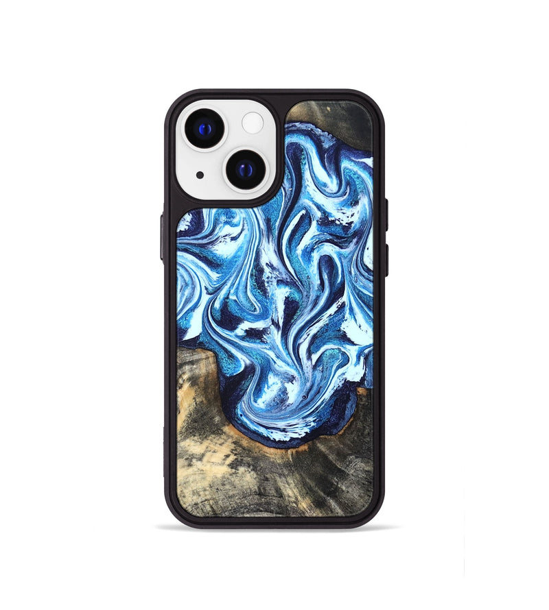 iPhone 13 mini Wood Phone Case - Graham (Blue, 827397)