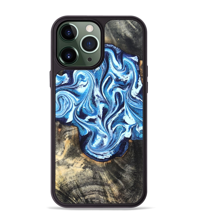 iPhone 13 Pro Max Wood Phone Case - Graham (Blue, 827397)