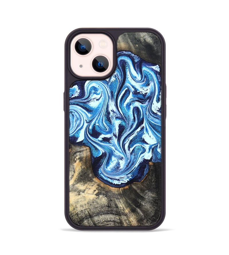 iPhone 14 Wood Phone Case - Graham (Blue, 827397)