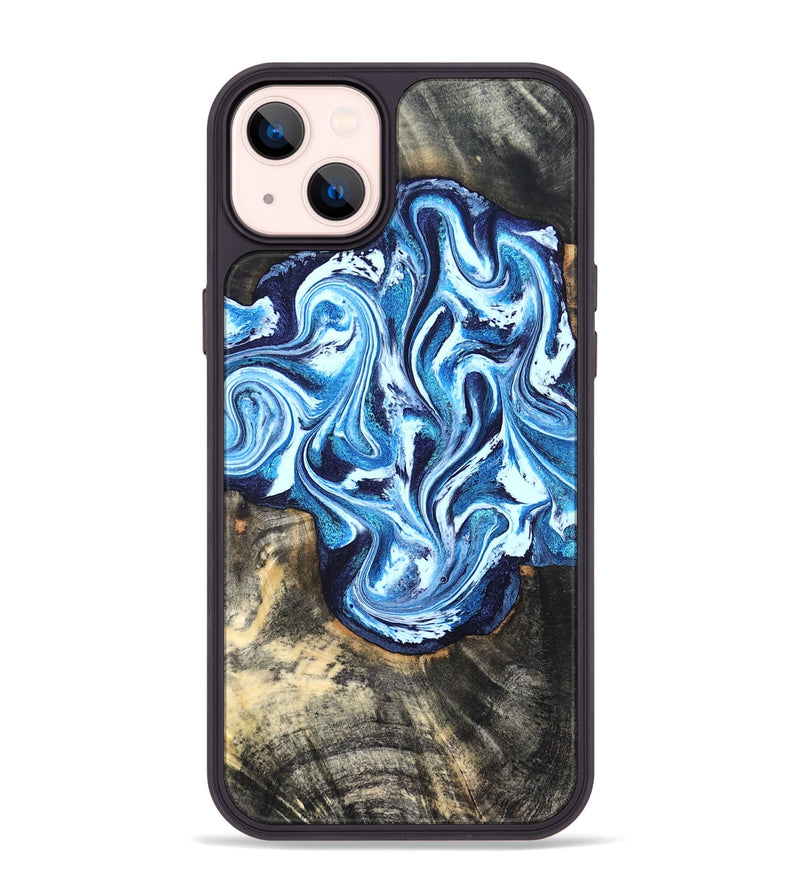 iPhone 14 Plus Wood Phone Case - Graham (Blue, 827397)