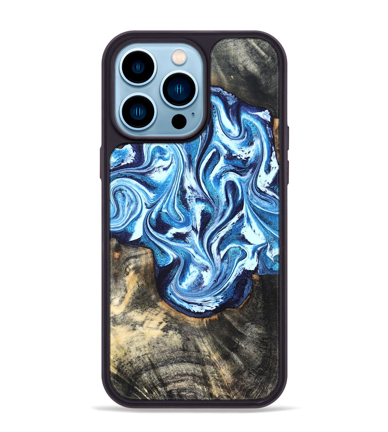 iPhone 14 Pro Max Wood Phone Case - Graham (Blue, 827397)