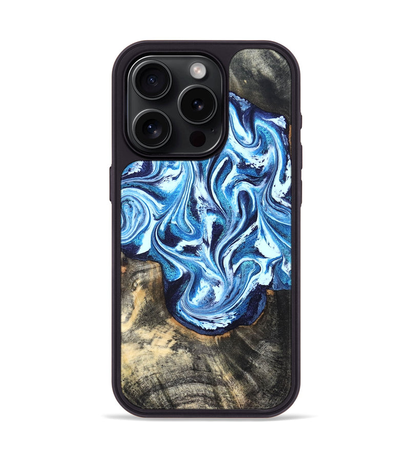 iPhone 15 Pro Wood Phone Case - Graham (Blue, 827397)