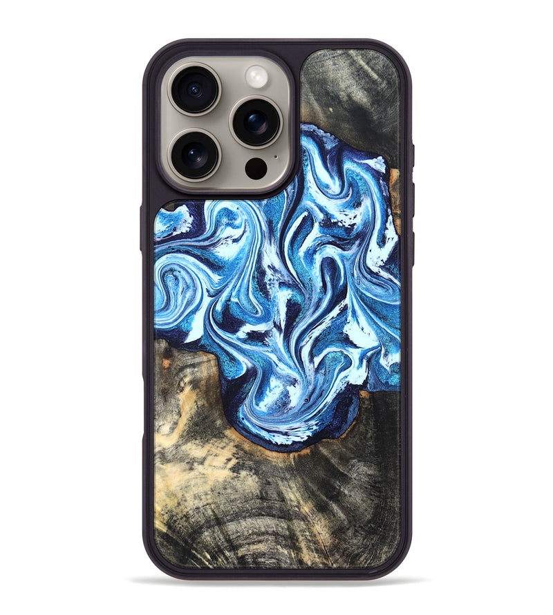 iPhone 16 Pro Max Wood Phone Case - Graham (Blue, 827397)