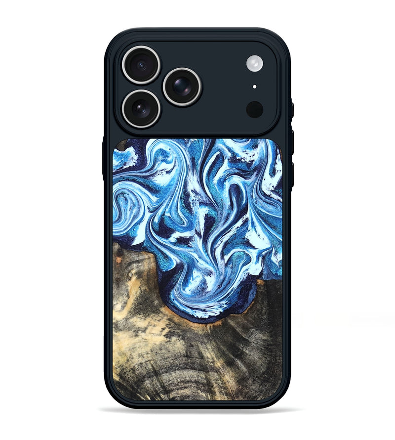 iPhone 17 Pro Max Wood Phone Case - Graham (Blue, 827397)