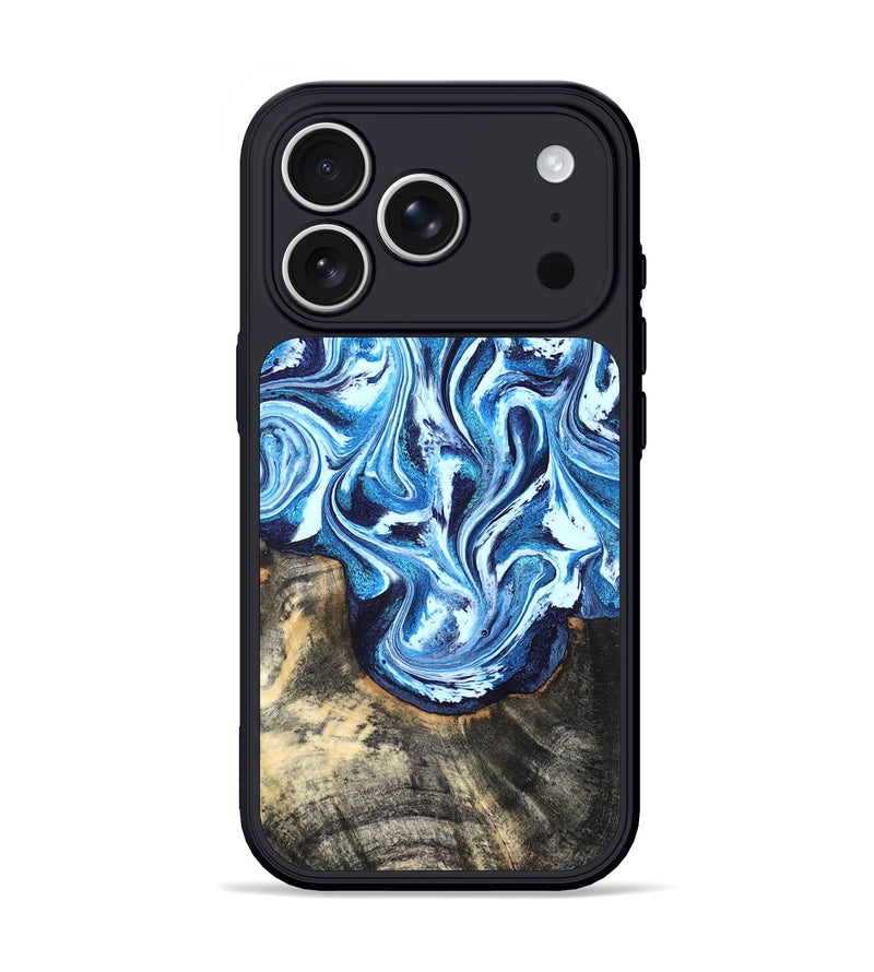 iPhone 17 Pro Wood Phone Case - Graham (Blue, 827397)