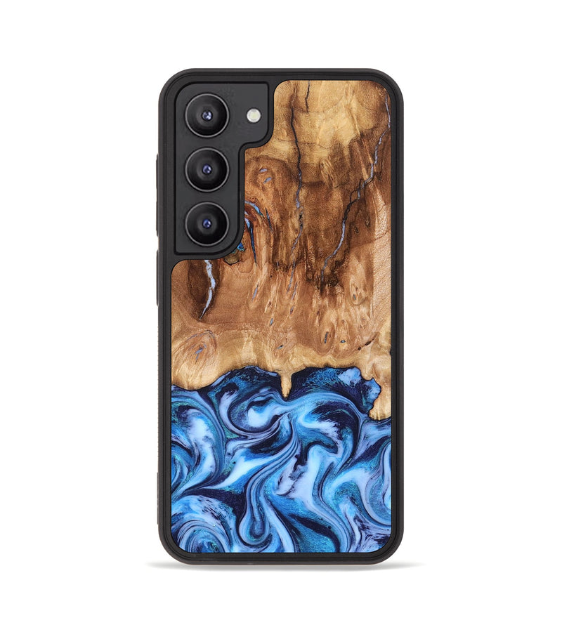 Galaxy S23 Wood Phone Case - Jamaal (Blue, 827398)