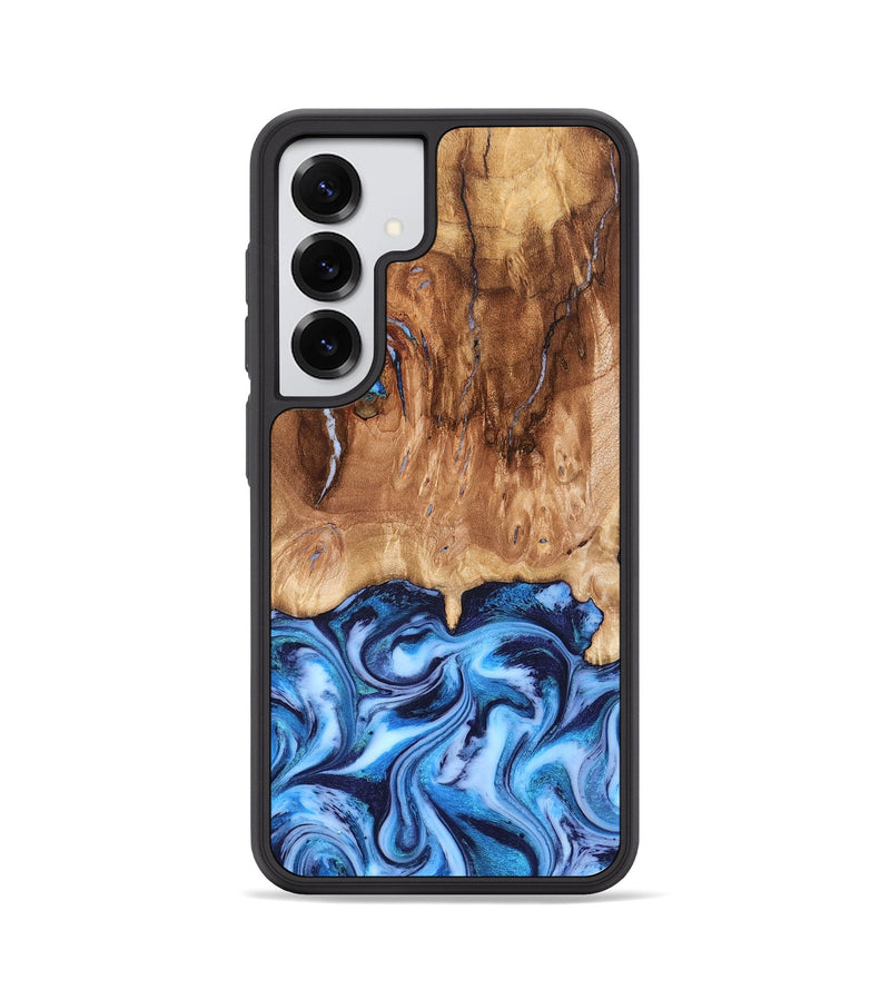 Galaxy S25 Wood Phone Case - Jamaal (Blue, 827398)