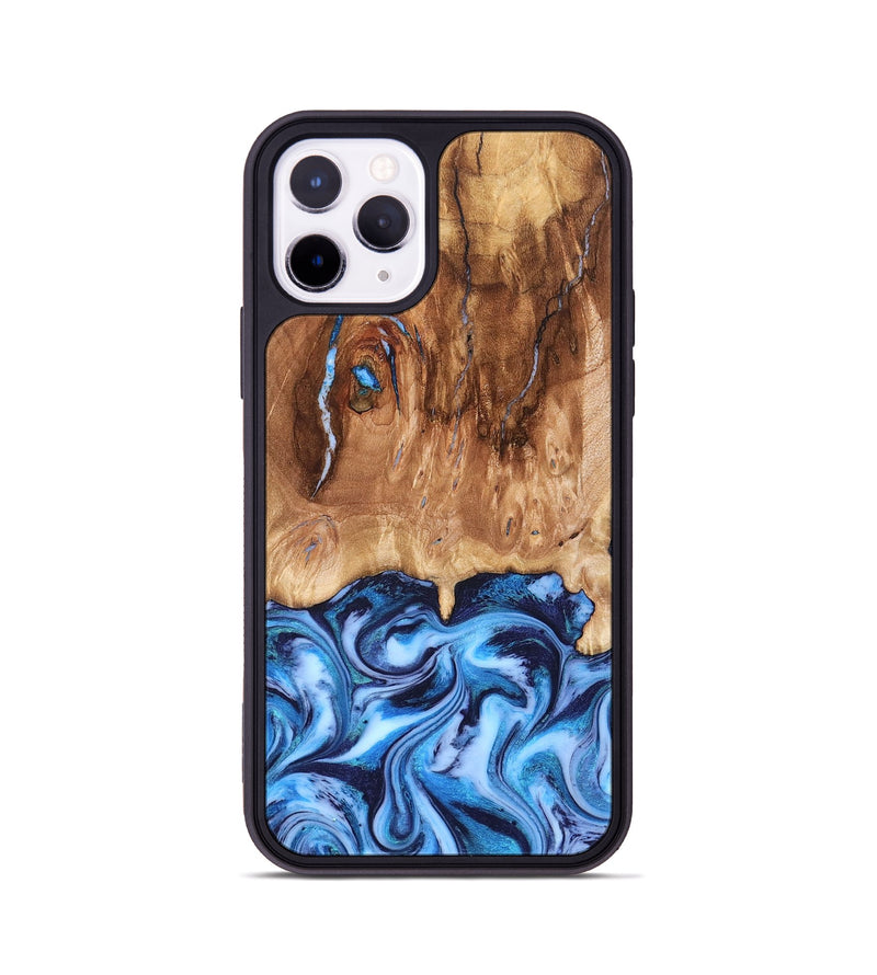 iPhone 11 Pro Wood Phone Case - Jamaal (Blue, 827398)