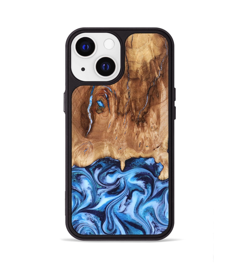 iPhone 13 Wood Phone Case - Jamaal (Blue, 827398)