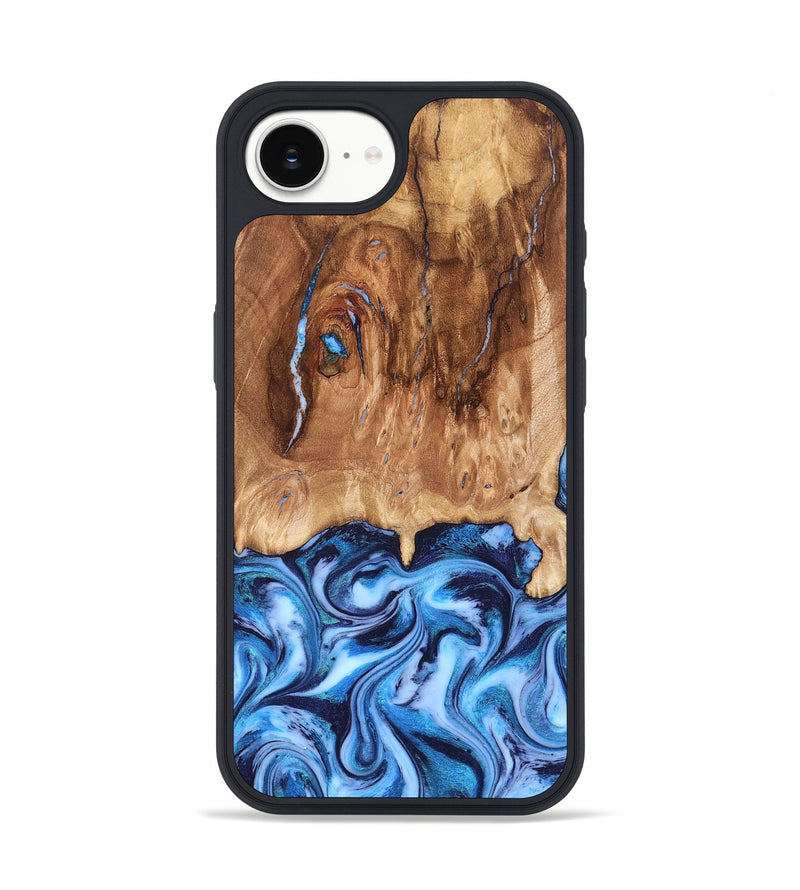 iPhone 17e Wood Phone Case - Jamaal (Blue, 827398)