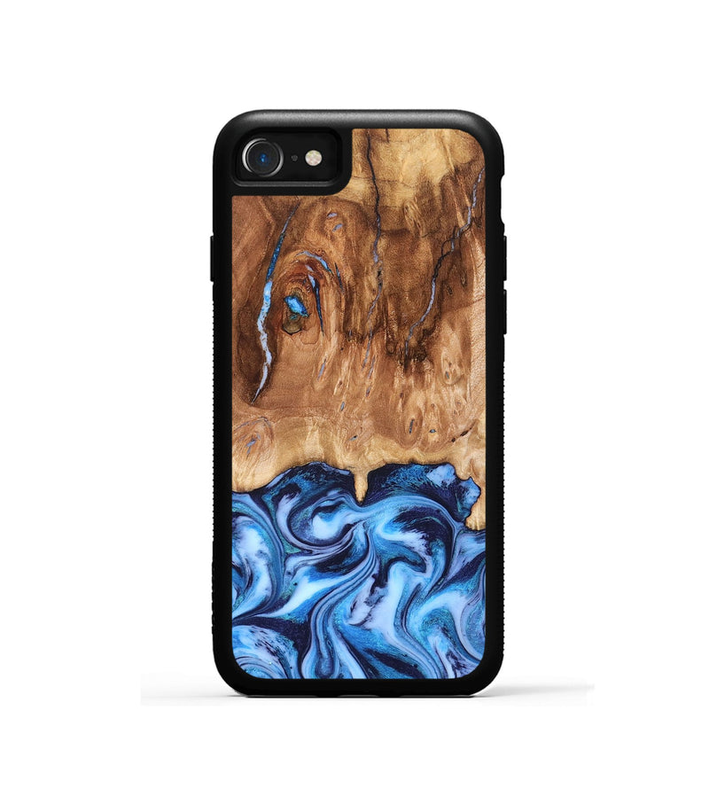 iPhone SE Wood Phone Case - Jamaal (Blue, 827398)