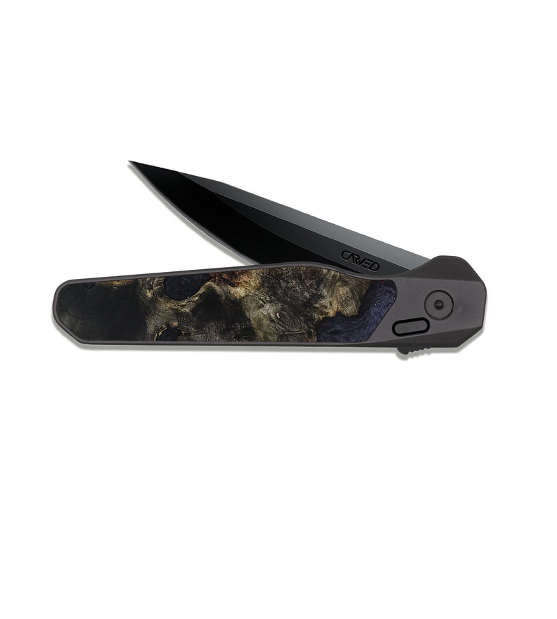 EDC Dark Slate Wood Pocket Knife - Roma (Wood Burl, 827404)