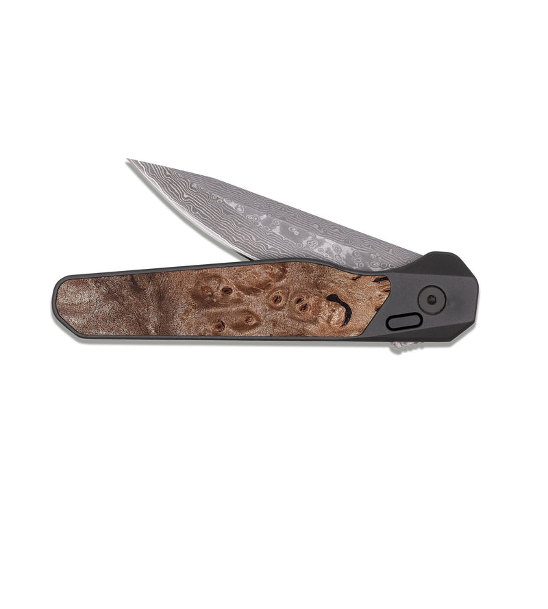 EDC Dark Damascus Wood Pocket Knife - Nira (Wood Burl, 827408)
