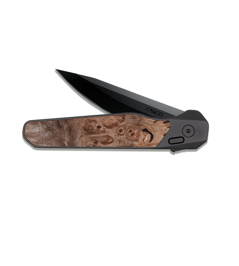EDC Dark Slate Wood Pocket Knife - Nira (Wood Burl, 827408)
