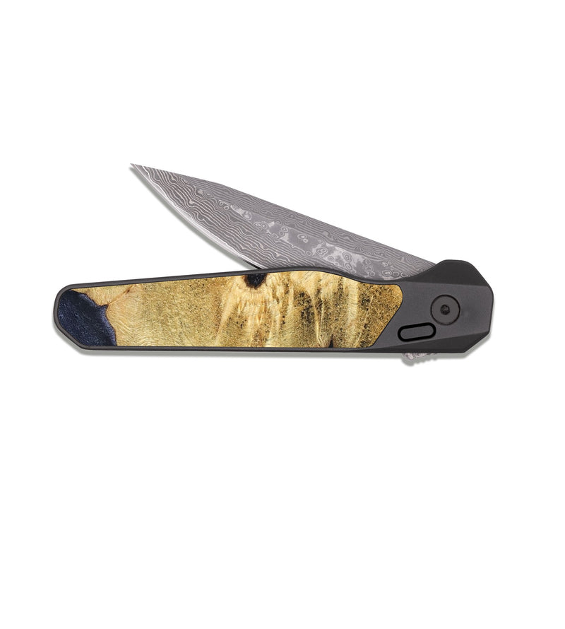EDC Dark Damascus Wood Pocket Knife - Micah (Wood Burl, 827409)
