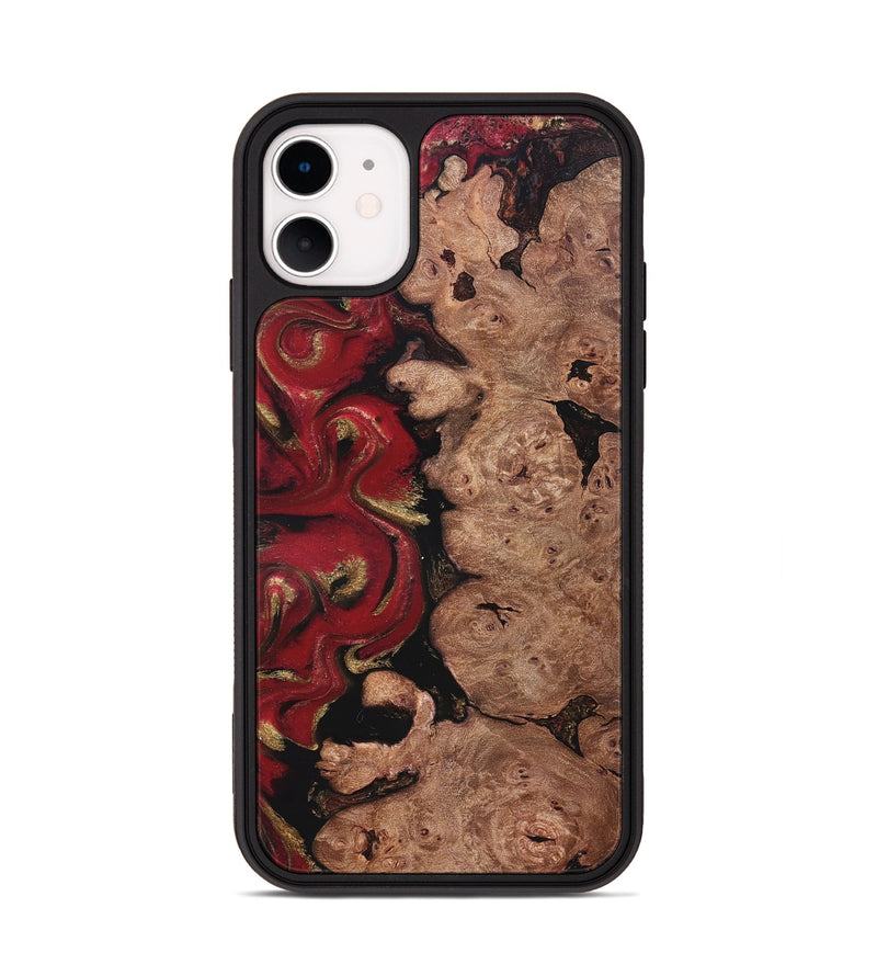 iPhone 11 Wood Phone Case - Gian (Red, 827412)