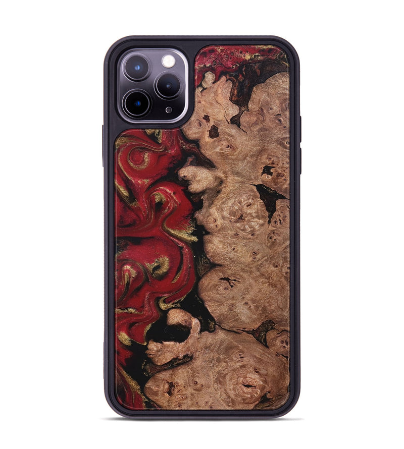 iPhone 11 Pro Max Wood Phone Case - Gian (Red, 827412)