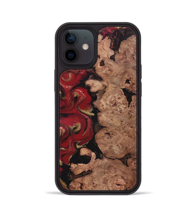 iPhone 12 Wood Phone Case - Gian (Red, 827412)