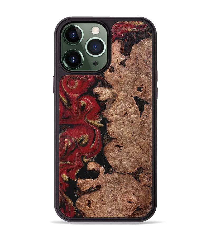 iPhone 13 Pro Max Wood Phone Case - Gian (Red, 827412)