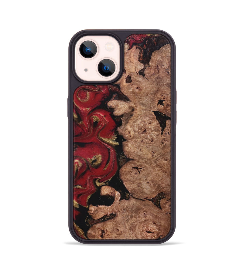 iPhone 14 Wood Phone Case - Gian (Red, 827412)