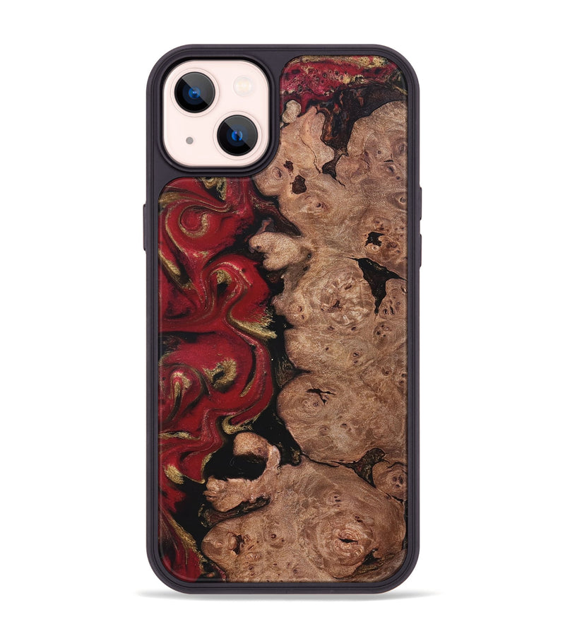 iPhone 14 Plus Wood Phone Case - Gian (Red, 827412)