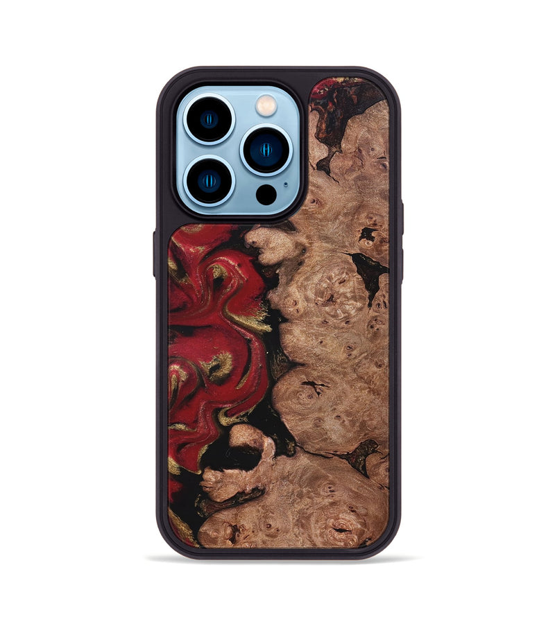 iPhone 14 Pro Wood Phone Case - Gian (Red, 827412)