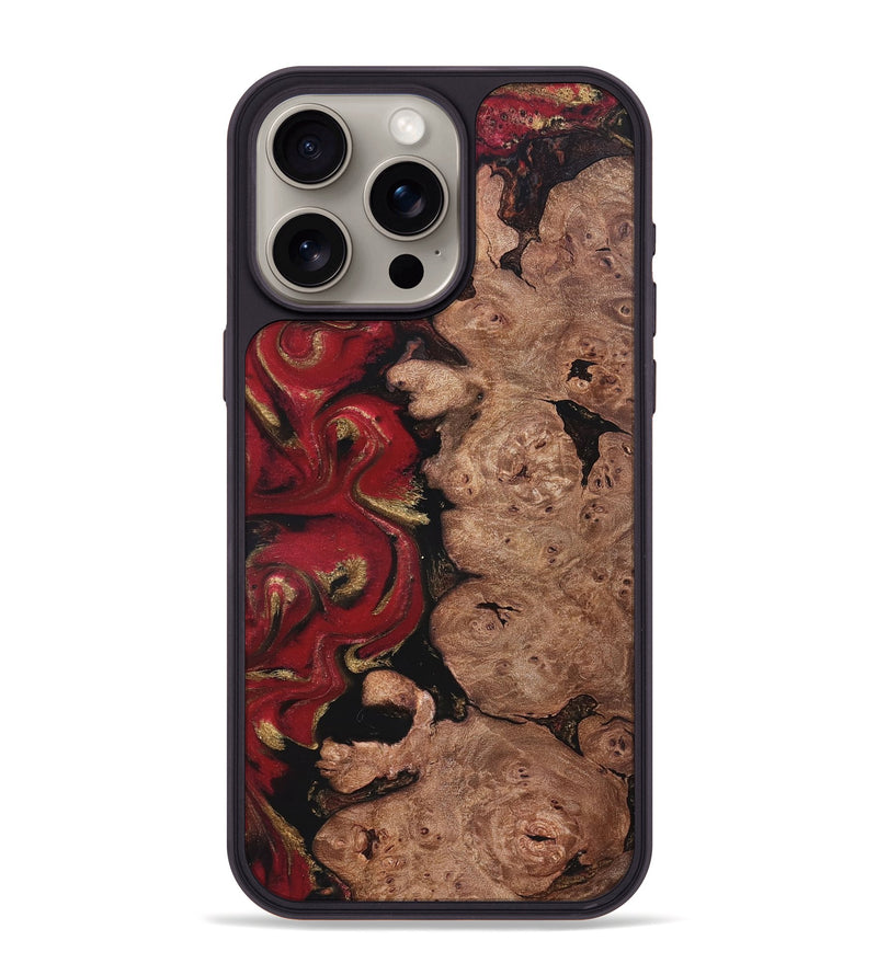 iPhone 15 Pro Max Wood Phone Case - Gian (Red, 827412)