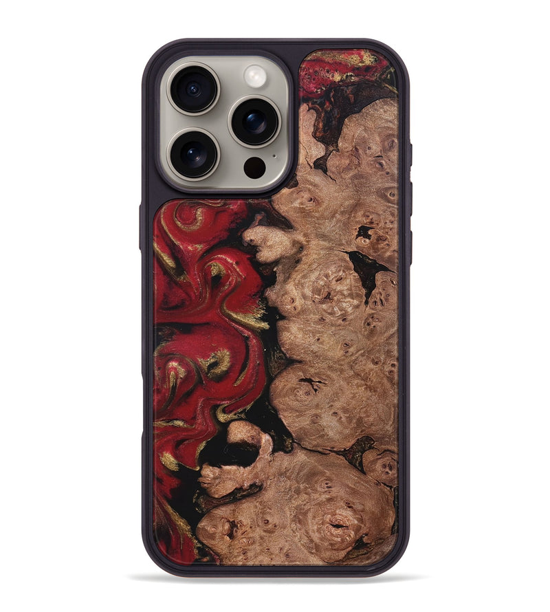 iPhone 16 Pro Max Wood Phone Case - Gian (Red, 827412)