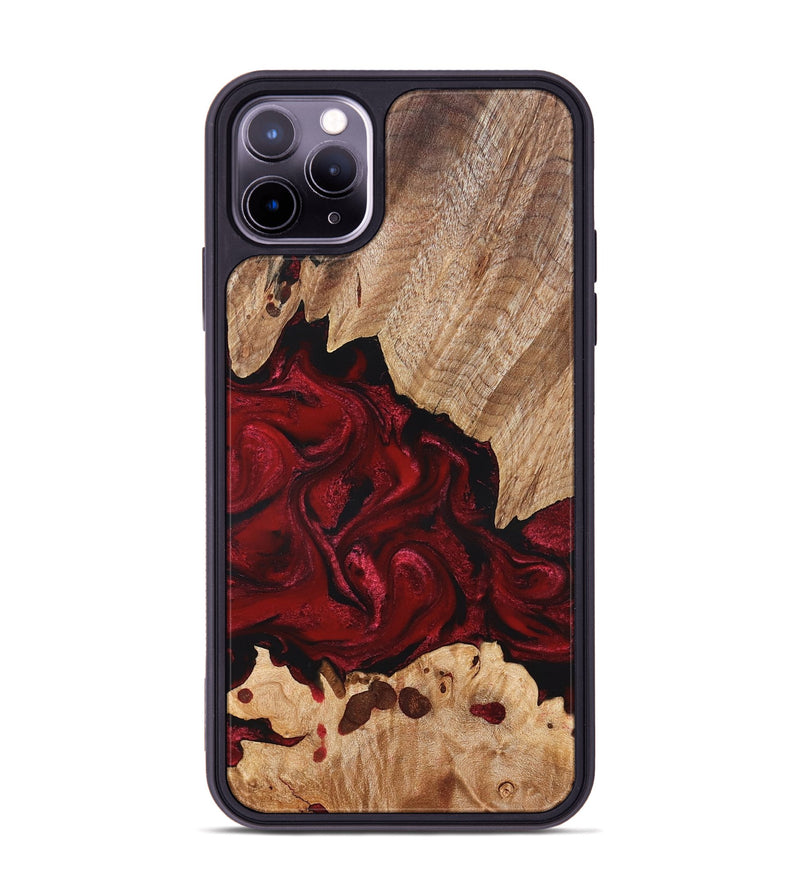 iPhone 11 Pro Max Wood Phone Case - Kathryn (Red, 827413)