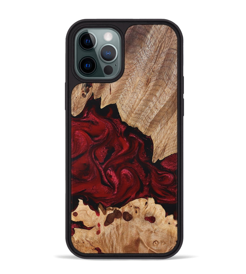 iPhone 12 Pro Max Wood Phone Case - Kathryn (Red, 827413)