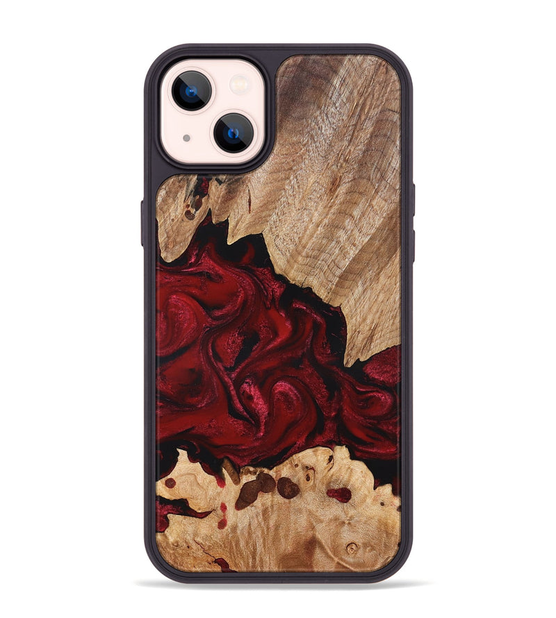 iPhone 14 Plus Wood Phone Case - Kathryn (Red, 827413)