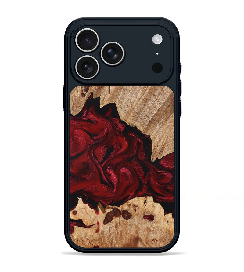 iPhone 17 Pro Max Wood Phone Case - Kathryn (Red, 827413)