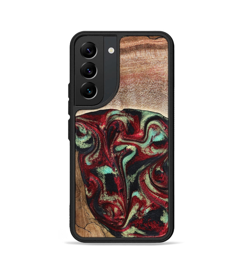 Galaxy S22 Wood Phone Case - Lavonne (Red, 827417)