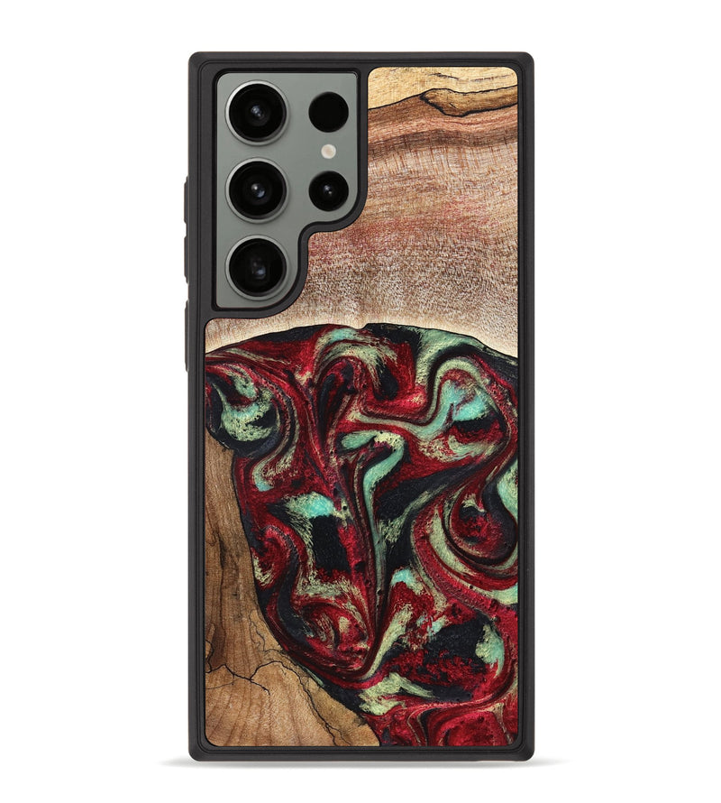 Galaxy S23 Ultra Wood Phone Case - Lavonne (Red, 827417)