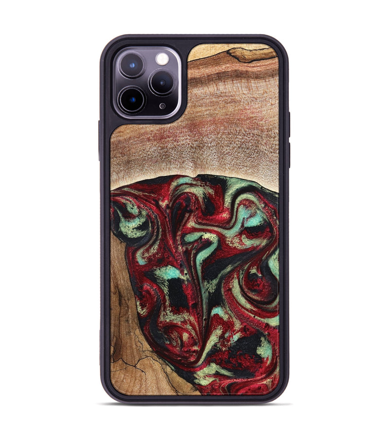 iPhone 11 Pro Max Wood Phone Case - Lavonne (Red, 827417)