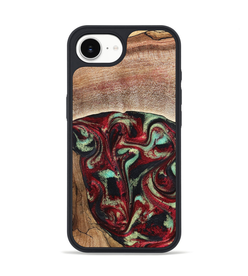 iPhone 16e Wood Phone Case - Lavonne (Red, 827417)
