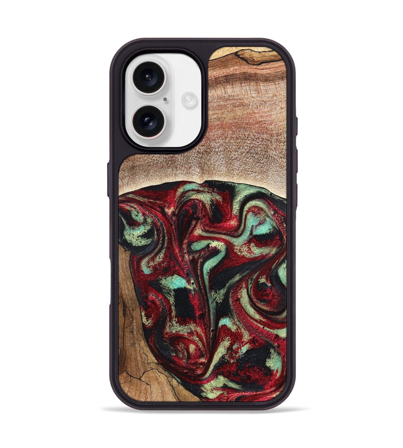 iPhone 17 Wood Phone Case - Lavonne (Red, 827417)