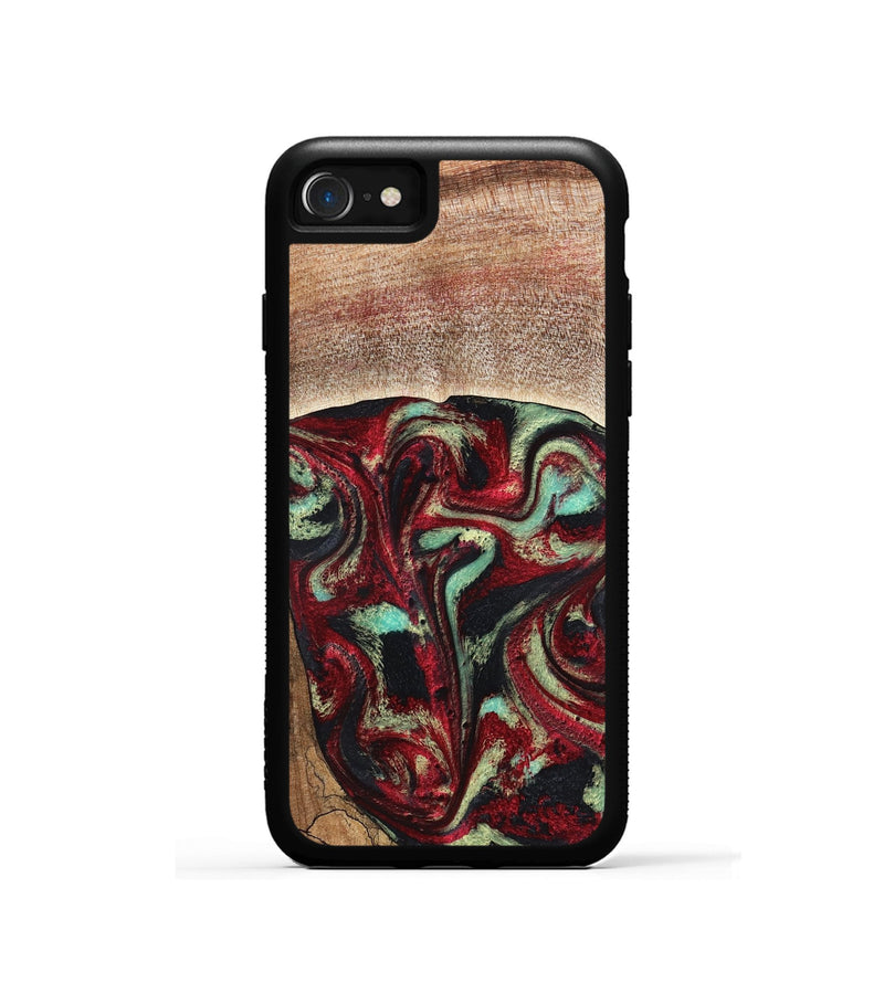 iPhone SE Wood Phone Case - Lavonne (Red, 827417)