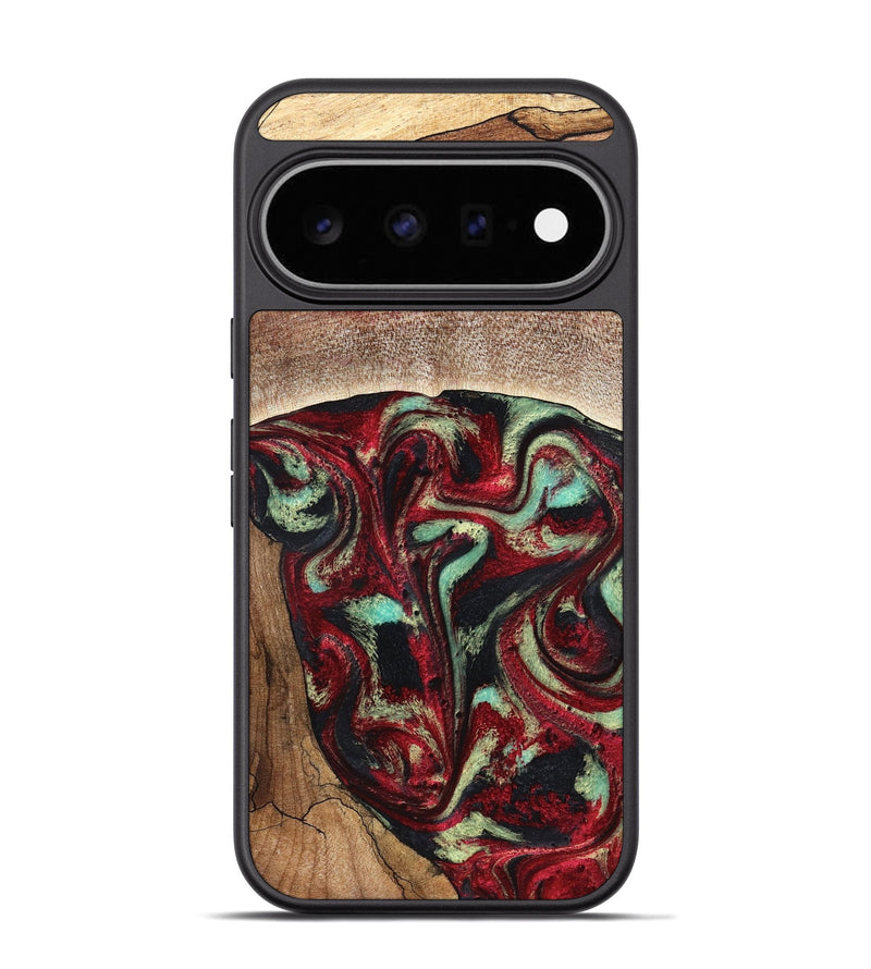 Pixel 11 Pro Wood Phone Case - Lavonne (Red, 827417)