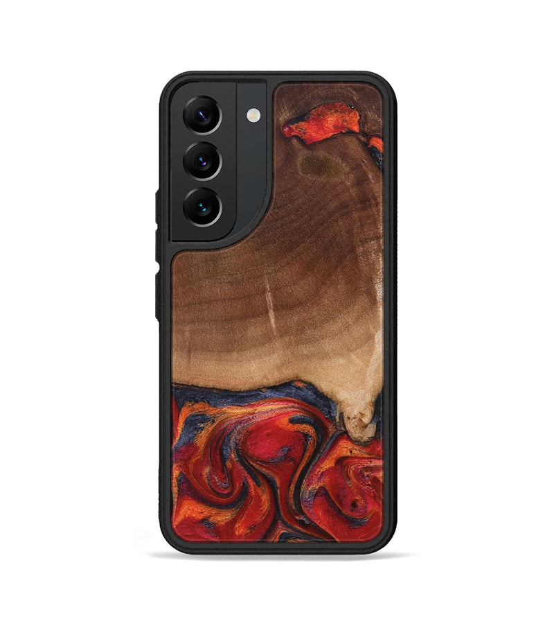 Galaxy S22 Wood Phone Case - Amos (Red, 827418)