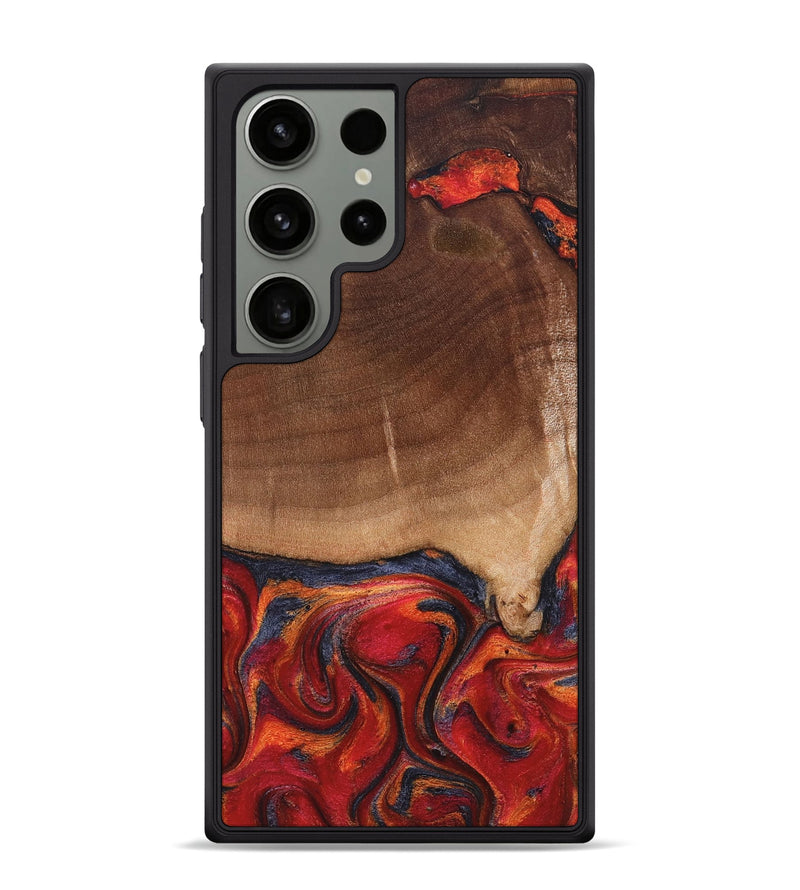 Galaxy S24 Ultra Wood Phone Case - Amos (Red, 827418)