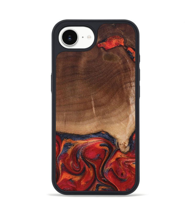 iPhone 16e Wood Phone Case - Amos (Red, 827418)
