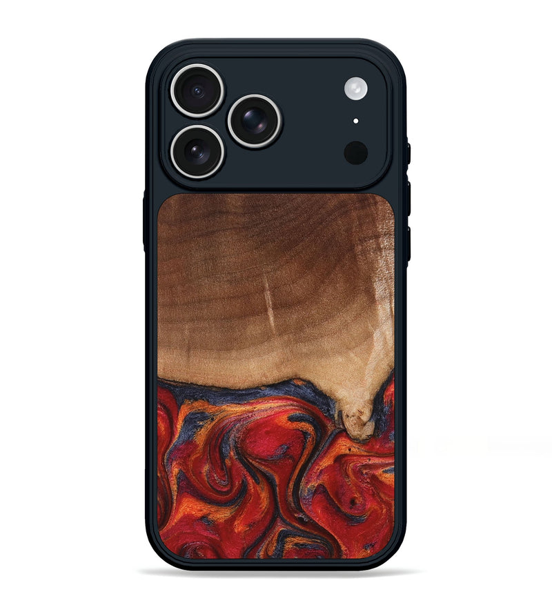 iPhone 17 Pro Max Wood Phone Case - Amos (Red, 827418)