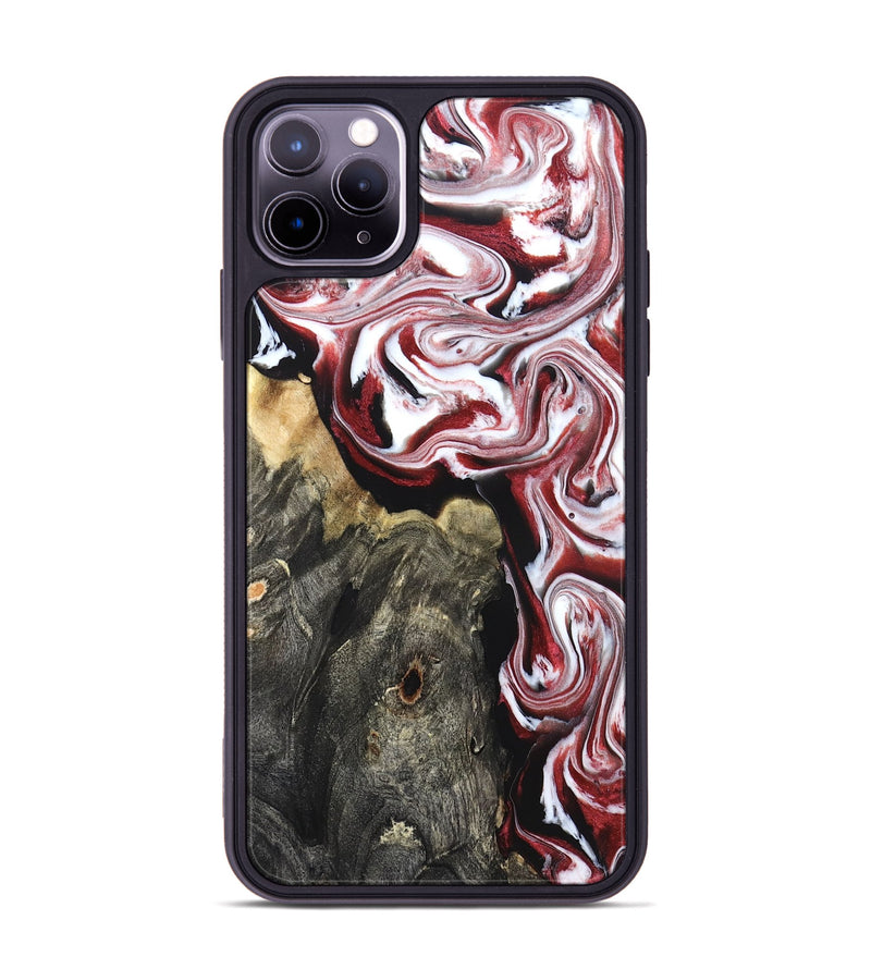 iPhone 11 Pro Max Wood Phone Case - Ruben (Red, 827419)