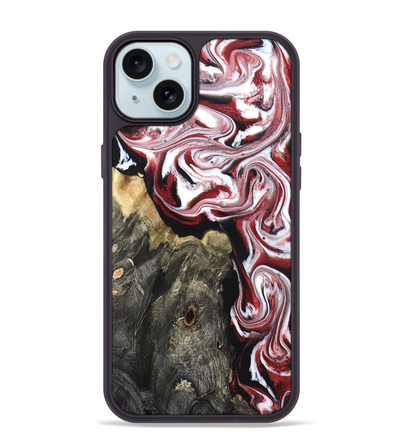 iPhone 15 Plus Wood Phone Case - Ruben (Red, 827419)