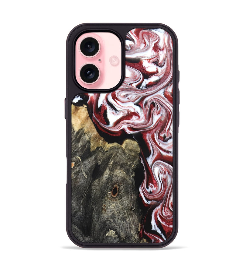 iPhone 16 Wood Phone Case - Ruben (Red, 827419)