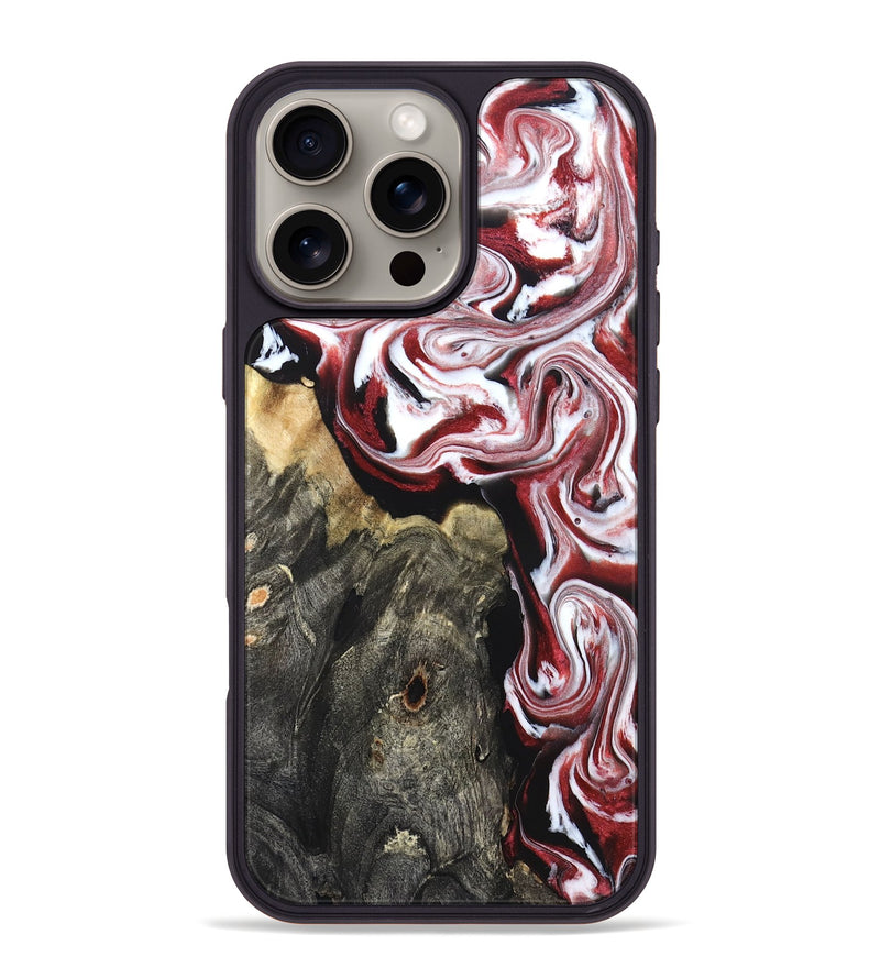 iPhone 16 Pro Max Wood Phone Case - Ruben (Red, 827419)