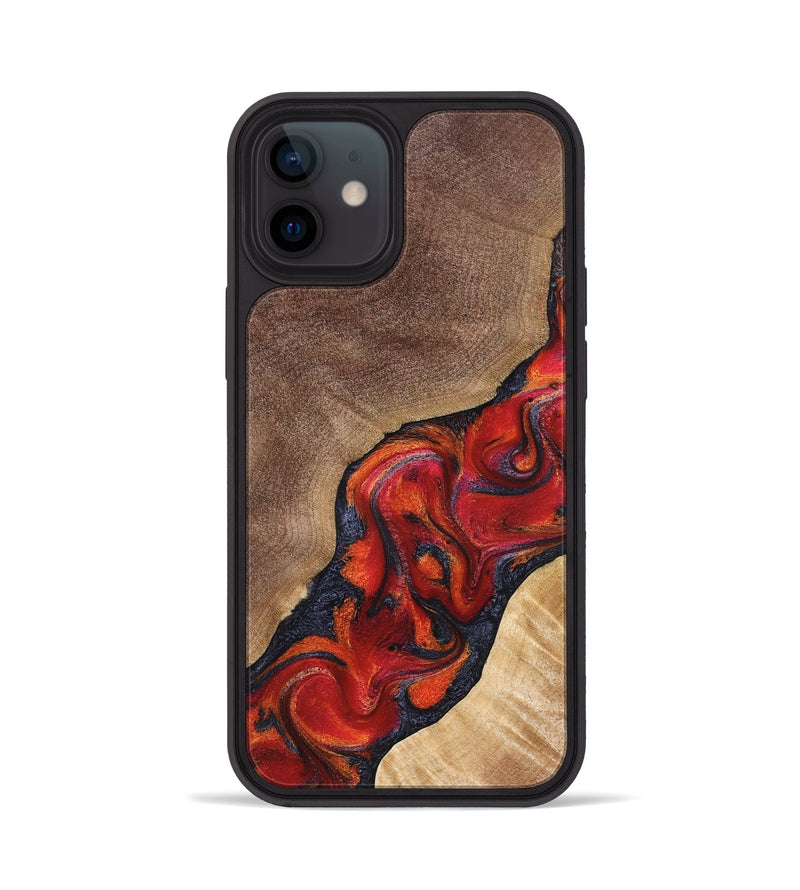 iPhone 12 Wood Phone Case - Jakari (Red, 827422)