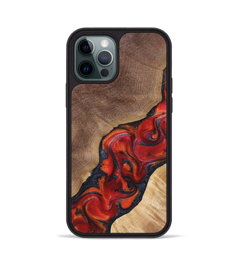 iPhone 12 Pro Wood Phone Case - Jakari (Red, 827422)