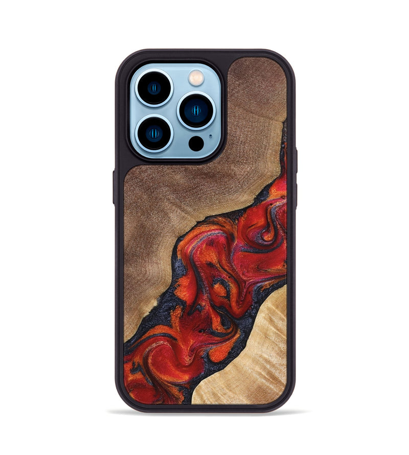 iPhone 14 Pro Wood Phone Case - Jakari (Red, 827422)